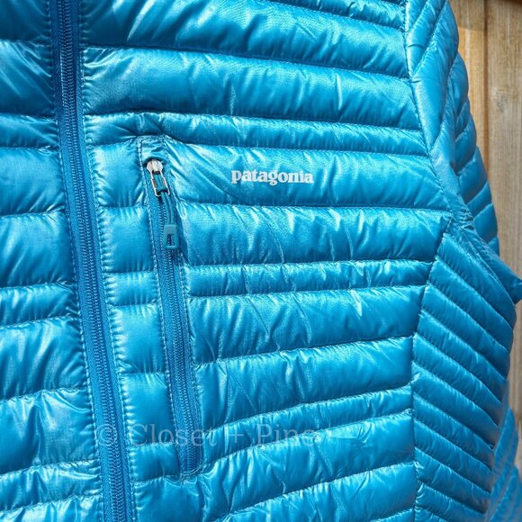 Patagonia Ultralight Down Jacket Underwater Blue‎ Size Medium Puffer 800 Fill - Picture 7 of 14